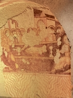 Refectory with wall painting.
