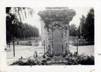 Snapshot of plinth at the Grotto of the Redemption , West Bend, Iowa