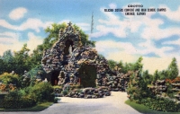 Felician Sisters of Chicago grotto postcard