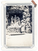 Woman posing at grotto snapshot Woman posing at grotto snapshot
