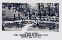 Memory Garden, First Liberal Psychic Science Church postcard, Chicago Memory Garden, First Liberal Psychic Science Church postcard, Chicago
