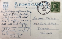 Lourdes Grotto of Meinrad, Indiana postcard-Verso