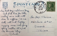 Lourdes Grotto of Meinrad, Indiana postcard-Verso Lourdes Grotto of Meinrad, Indiana postcard-Verso