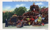 Rudolph grotto, Wisconsin, postcard