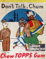 Dont Talk Chum, Chew TOPPS Gum World War II matchbook cover