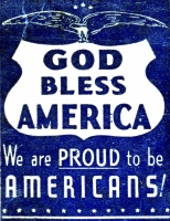 God Bless America We Are Proud to Be Americans matchbook cover
