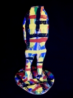 Harvey Ford, OOOOOOOOOOOOOO, headless figure rear view, 1994, Stateville Prison, Illinois, paint on unfired clay