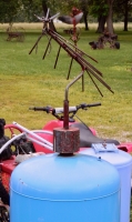 Small insectoid figure mounted on a substantial pedestal Small insectoid figure mounted on a substantial pedestal