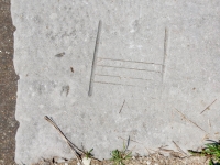 Carved lines. Chicago lakefront stone carvings, south end of 63rd Street Beach. 2018