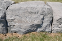WH. Chicago lakefront stone carvings, 57th Street Beach. 2021