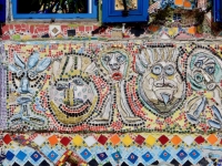 Facade details, The House of She Who Paints, Danielle Jacqui's environment northeast of Marseille in Rocquevaire⁩, France