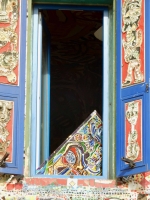 Window details, The House of She Who Paints, Danielle Jacqui's environment northeast of Marseille in Rocquevaire⁩, France