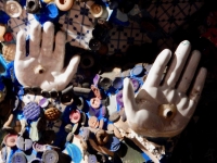 Sculptural detail, The House of She Who Paints, Danielle Jacqui's environment northeast of Marseille in Rocquevaire, France Sculptural detail, The House of She Who Paints, Danielle Jacqui's environment northeast of Marseille in Rocquevaire, France