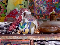 Desk detail, The House of She Who Paints, Danielle Jacqui's environment northeast of Marseille in Rocquevaire, France Desk detail, The House of She Who Paints, Danielle Jacqui's environment northeast of Marseille in Rocquevaire, France