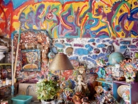 Sculptures and decorated walls, The House of She Who Paints, Danielle Jacqui's environment northeast of Marseille in Rocquevaire⁩, France