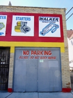 Signs at Julio's Auto Parts, Diversey at Sacramento (2016)-Roadside Art