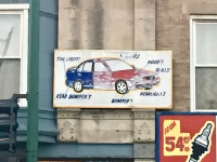 Sign at Julio's Auto Parts, Diversey at Sacramento (2016)-Roadside Art