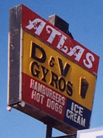 D&V Gyros sign D&V Gyros sign