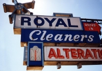 Very mid-century sign for Royal Cleaners