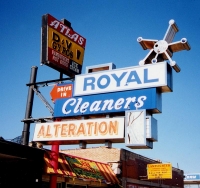 Sign for Royal Cleaners and D&V Gyros Sign for Royal Cleaners and D&V Gyros