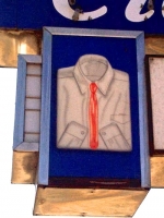 Detail of shirt on Royal Cleaners sign Detail of shirt on Royal Cleaners sign
