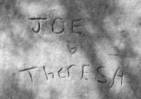 Joe & Theresa. Chicago lakefront stone carvings, behind La Rabida Hospital, 65th Street and the Lake. 2018