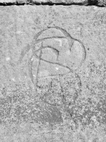 Abstract writing. Chicago lakefront stone carvings, behind La Rabida Hospital, 65th Street and the Lake. 2018 Abstract writing. Chicago lakefront stone carvings, behind La Rabida Hospital, 65th Street and the Lake. 2018