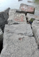 Chicago lakefront stone carvings, behind La Rabida Hospital, 65th Street and the Lake. 2018