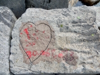 Lil Bo heart, June 1968. Chicago lakefront stone carvings, behind La Rabida Hospital, 65th Street and the Lake. 2018 Lil Bo heart, June 1968. Chicago lakefront stone carvings, behind La Rabida Hospital, 65th Street and the Lake. 2018