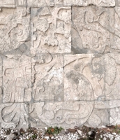 Skull relief at The Great Ball Court, Chichen Itza Skull relief at The Great Ball Court, Chichen Itza