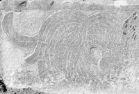 Wide panel with Mayan imagery, left detail. Chicago lakefront stone carvings between Foster Avenue and Bryn Mawr. 2019 Wide panel with Mayan imagery, left detail. Chicago lakefront stone carvings between Foster Avenue and Bryn Mawr. 2019