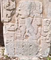 Chichen Itza. north outer pier, Lower Temple of the Jaguar, Great Ballcourt.