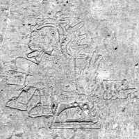 Mesoamerican figure, with shoes and fish, signed UJH, September 1996. The fish, I'm told, represents the underworld. Chicago lakefront stone carvings between Foster Avenue and Bryn Mawr. 2022 Mesoamerican figure, with shoes and fish, signed UJH, September 1996. The fish, I'm told, represents the underworld. Chicago lakefront stone carvings between Foster Avenue and Bryn Mawr. 2022