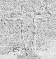 Crucifixion. Adjacent to a carving by the Foster Beach Master of the Mayan Carvings, this was made around the same time and is similar enough in technique and theme (i.e., religious imagery) to think it may be by the same hand. Chicago lakefront stone carvings, between Foster Avenue and Bryn Mawr. 2019 Crucifixion. Adjacent to a carving by the Foster Beach Master of the Mayan Carvings, this was made around the same time and is similar enough in technique and theme (i.e., religious imagery) to think it may be by the same hand. Chicago lakefront stone carvings, between Foster Avenue and Bryn Mawr. 2019