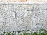 Skull relief and beheading at The Great Ball Court, Chichen Itza