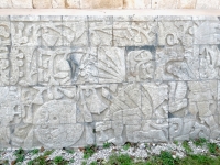 Skull relief and beheading at The Great Ball Court, Chichen Itza Skull relief and beheading at The Great Ball Court, Chichen Itza