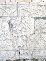 Skull relief and beheading at The Great Ball Court, Chichen Itza