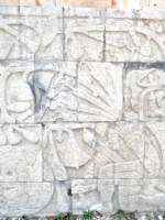 Skull relief and beheading at The Great Ball Court, Chichen Itza Skull relief and beheading at The Great Ball Court, Chichen Itza