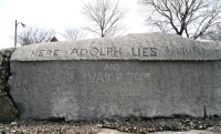 Here Adolph lies (as usual) and Vamp 79st. Chicago lakefront stone carvings, Promontory Point, Hyde Park. 2005 Here Adolph lies (as usual) and Vamp 79st. Chicago lakefront stone carvings, Promontory Point, Hyde Park. 2005