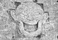 Laughing face. Chicago lakefront stone carvings, between Foster Avenue and Bryn Mawr. 2010