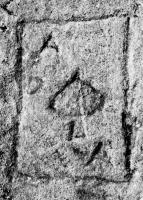 Ace of spades. Chicago lakefront stone carvings, Promontory Point, Hyde Park. 2005 Ace of spades. Chicago lakefront stone carvings, Promontory Point, Hyde Park. 2005