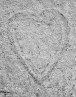 Plain heart. Chicago lakefront stone carvings. Before 2003