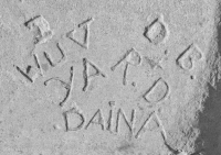 DB & RD. "I LUV YA DAINA." Chicago lakefront stone carvings, between Foster Avenue and Montrose. 2012 DB & RD. "I LUV YA DAINA." Chicago lakefront stone carvings, between Foster Avenue and Montrose. 2012
