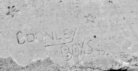 Conley Boys to the bone. Chicago lakefront stone carvings, south of Montrose Harbor. 2017 Conley Boys to the bone. Chicago lakefront stone carvings, south of Montrose Harbor. 2017