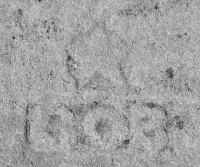 Bob, with star. Chicago lakefront stone carvings, between Foster Avenue and Bryn Mawr. 2017