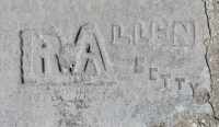 R. Allen and Betty. Chicago lakefront stone carvings, between Foster Avenue and Montrose. 2017 R. Allen and Betty. Chicago lakefront stone carvings, between Foster Avenue and Montrose. 2017
