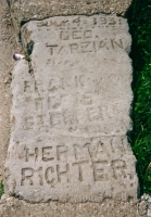 July 4, 1935, Geo. Tarzian, Herman Richter and others. Chicago lakefront stone carvings. Before 2003 July 4, 1935, Geo. Tarzian, Herman Richter and others. Chicago lakefront stone carvings. Before 2003