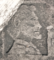 Lincoln portrait. Chicago lakefront stone carvings, at Fullerton Avenue. Before 2003 Lincoln portrait. Chicago lakefront stone carvings, at Fullerton Avenue. Before 2003