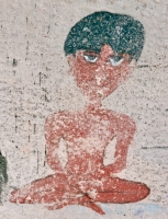 Seated figure. Chicago lakefront stone paintings, between Belmont and Diversey Harbors. Before 2003 Seated figure. Chicago lakefront stone paintings, between Belmont and Diversey Harbors. Before 2003