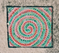 Spiral. Chicago lakefront stone paintings, between Belmont and Diversey Harbors. Before 2003 Spiral. Chicago lakefront stone paintings, between Belmont and Diversey Harbors. Before 2003
